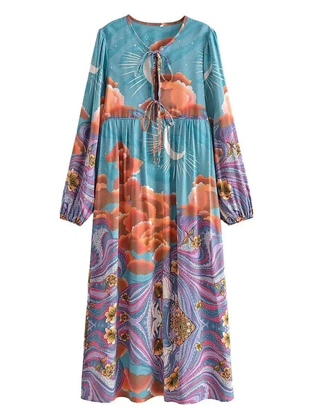 GALAXY Midi Dress - Green-dress- Boheme Junction