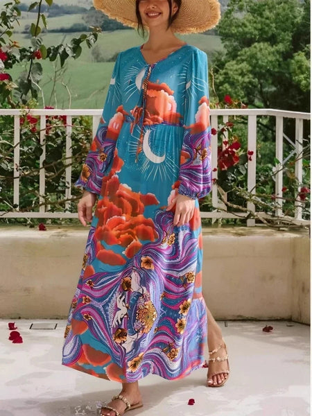 GALAXY Midi Dress - Green-dress- Boheme Junction