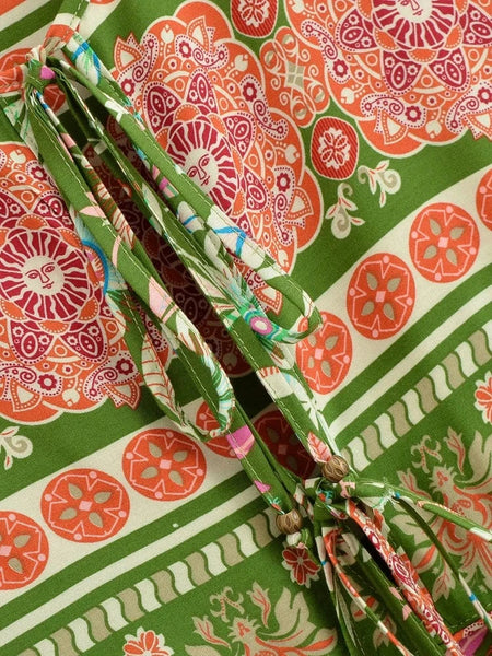 XENA Midi Dress - Green-dress- Boheme Junction