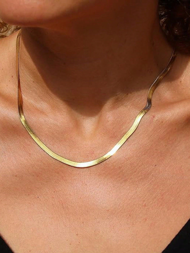 ADA Snake Chain Necklace - Gold-Necklace- Boheme Junction