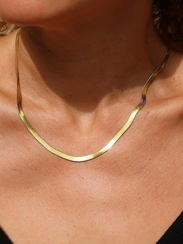 ADA Snake Chain Necklace - Gold-Necklace- Boheme Junction