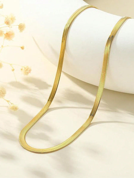 ADA Snake Chain Necklace - Gold-Necklace- Boheme Junction