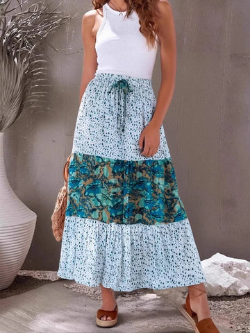 ALBA Midi Skirt - Green-skirt- Boheme Junction