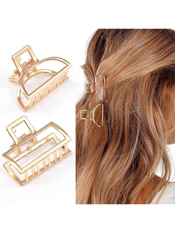 AMERY Hair Claw Clip Set - Gold- Boheme Junction