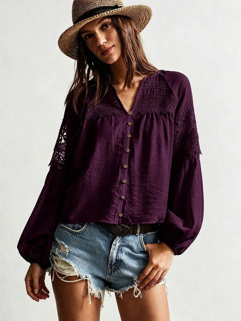 BOBBY Top - Burgundy-Women Tops, Blouses & Tee- Boheme Junction