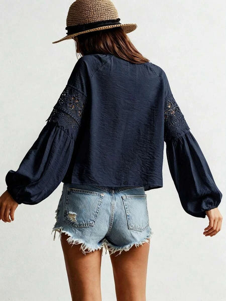 Boheme Junction Women Tops, Blouses & Tee BOBBY Top - Navy Blue