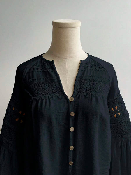 Boheme Junction Women Tops, Blouses & Tee BOBBY Top - Navy Blue