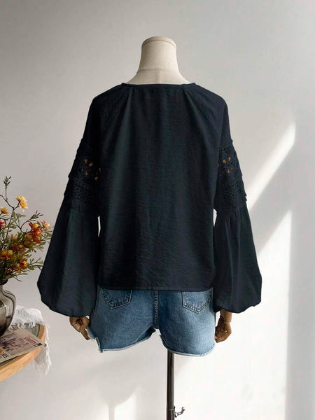Boheme Junction Women Tops, Blouses & Tee BOBBY Top - Navy Blue