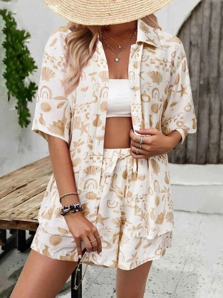 CALLISTA Short & Top Set - White-Women Co-ords- Boheme Junction