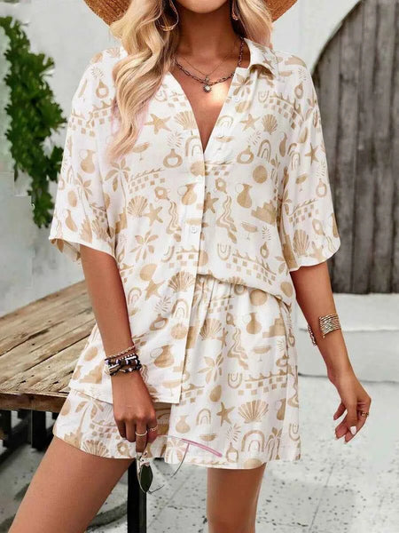 CALLISTA Short & Top Set - White-Women Co-ords- Boheme Junction