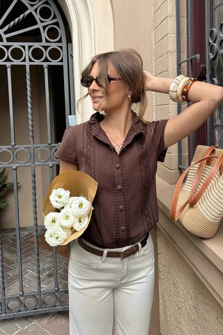 Boheme Junction Women Tops, Blouses & Tee CELIA TOP - Chocolate