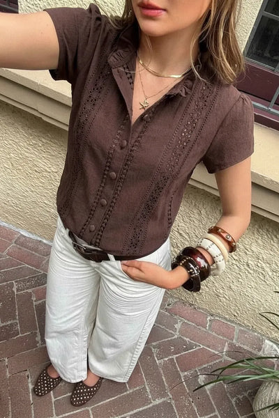 Boheme Junction Women Tops, Blouses & Tee CELIA TOP - Chocolate