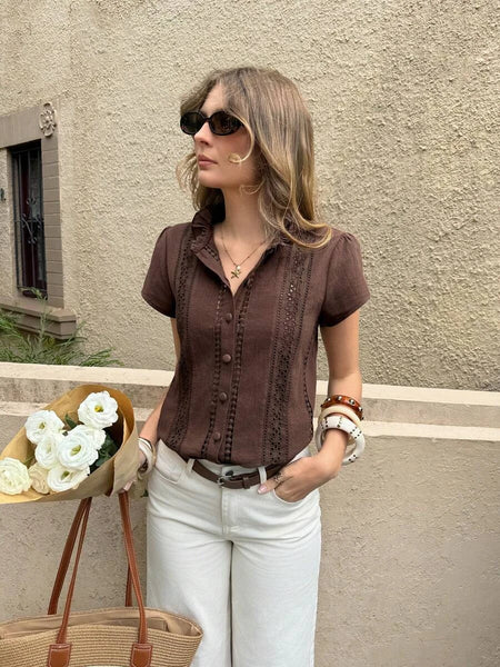 Boheme Junction Women Tops, Blouses & Tee CELIA TOP - Chocolate
