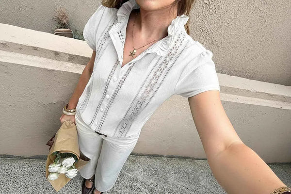 CELIA TOP - White-Women Tops, Blouses & Tee- Boheme Junction