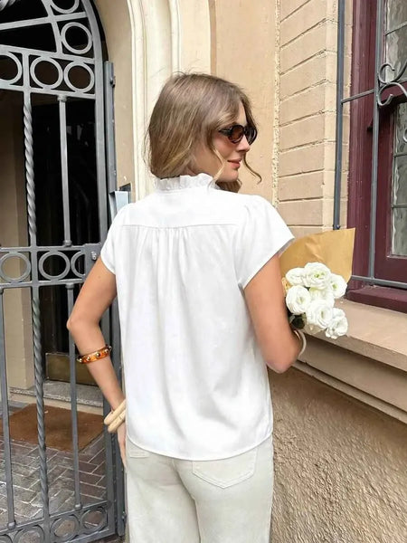 CELIA TOP - White-Women Tops, Blouses & Tee- Boheme Junction