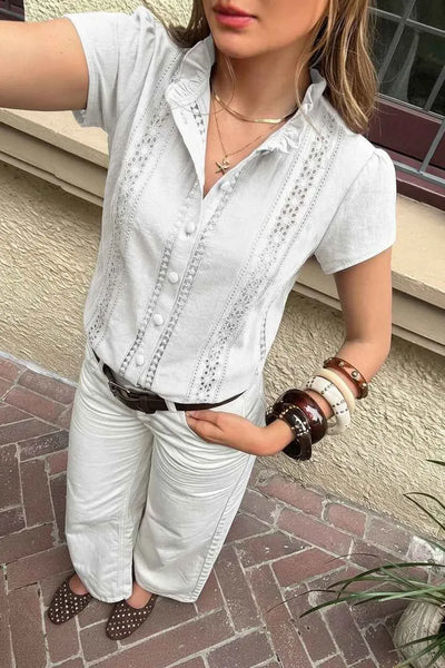 CELIA TOP - White-Women Tops, Blouses & Tee- Boheme Junction
