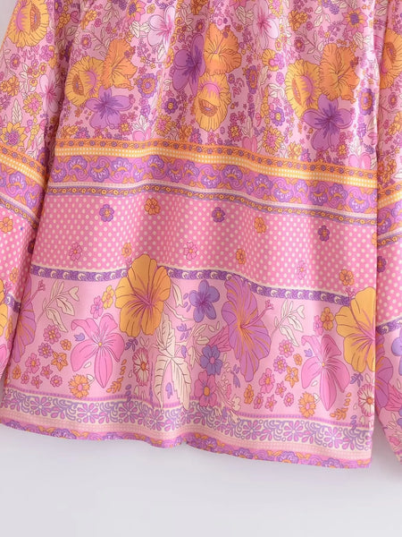 CHARLA Top - Pink-Blouse- Boheme Junction