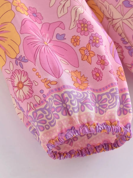 CHARLA Top - Pink-Blouse- Boheme Junction