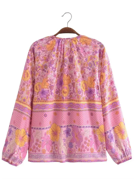CHARLA Top - Pink-Blouse- Boheme Junction