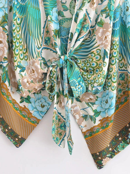boheme junction Kimono CORINNE Cropped Kimono - Green