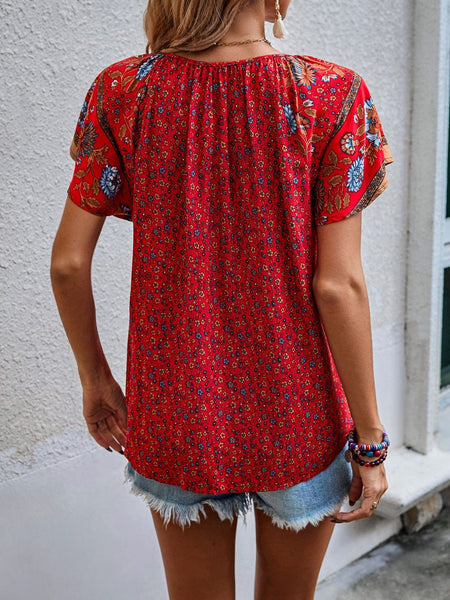 DAHLIA Top - Red | LAST SIZES-Tops- Boheme Junction