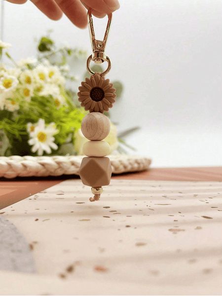 Boheme Junction Keychains & Accessories DAISY Keychain Charm - Brown