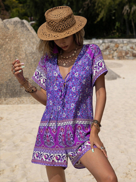 DAKOTA Playsuit - Purple-Women Jumpsuits- Boheme Junction