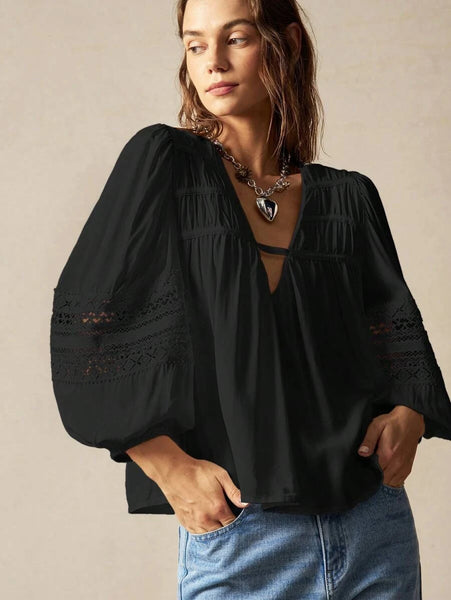DANA Top - Black-Women Tops, Blouses & Tee- Boheme Junction