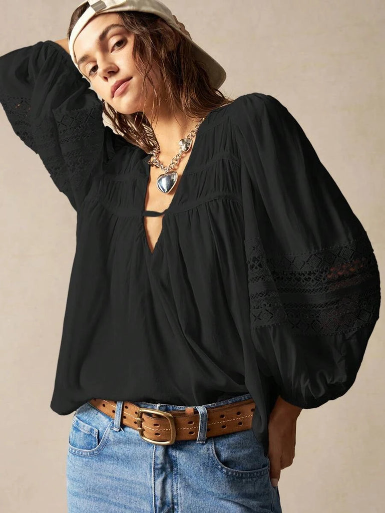 DANA Top - Black-Women Tops, Blouses & Tee- Boheme Junction