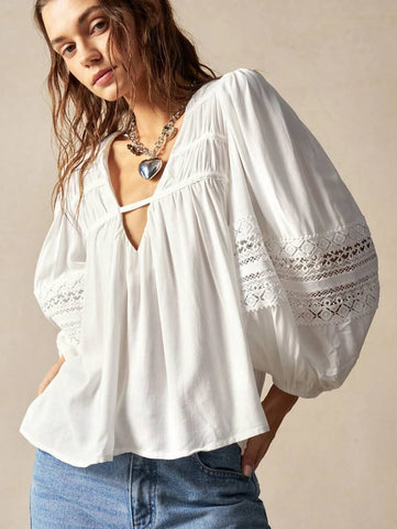 DANA Top - White-Women Tops, Blouses & Tee- Boheme Junction