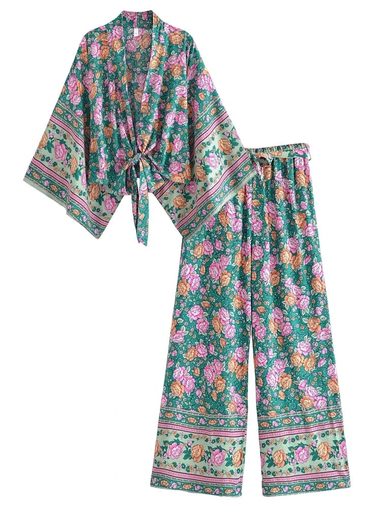 boheme junction Anhui DARCY Cropped Kimono & Pants Set | LAST SIZES