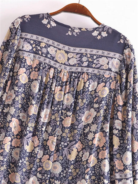 DYLAN Top - Charcoal-blouse- Boheme Junction