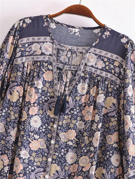 DYLAN Top - Charcoal-blouse- Boheme Junction