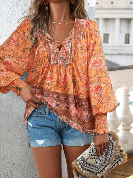 BOHEME JUNCTION Women Blouses EBBY Top - Orange