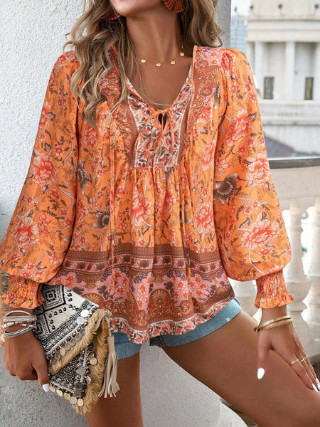 BOHEME JUNCTION Women Blouses EBBY Top - Orange