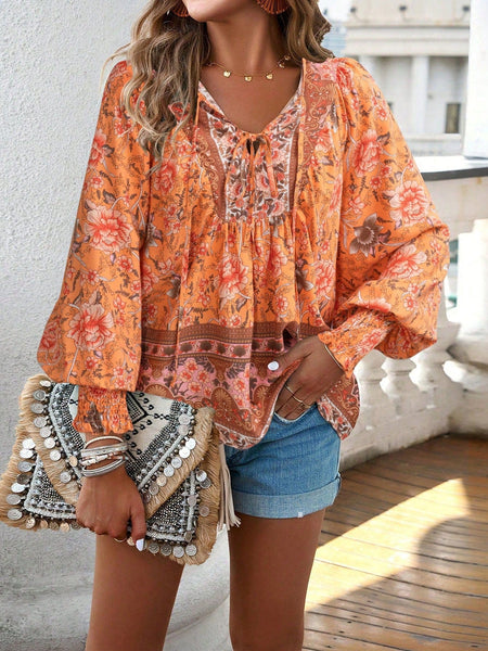 BOHEME JUNCTION Women Blouses EBBY Top - Orange