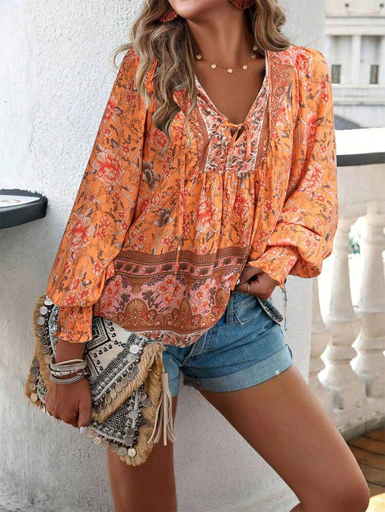 BOHEME JUNCTION Women Blouses EBBY Top - Orange