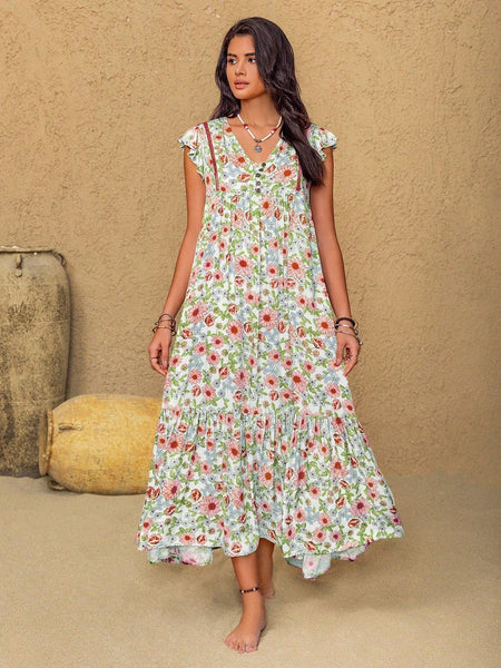 ELISSA Maxi Dress - Mint-Arabian Dresses- Boheme Junction