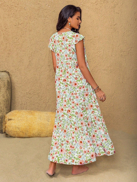 ELISSA Maxi Dress - Mint-Arabian Dresses- Boheme Junction