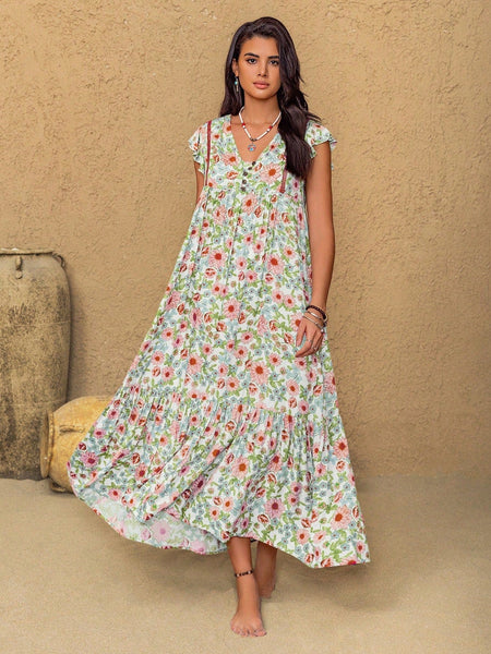 ELISSA Maxi Dress - Mint-Arabian Dresses- Boheme Junction
