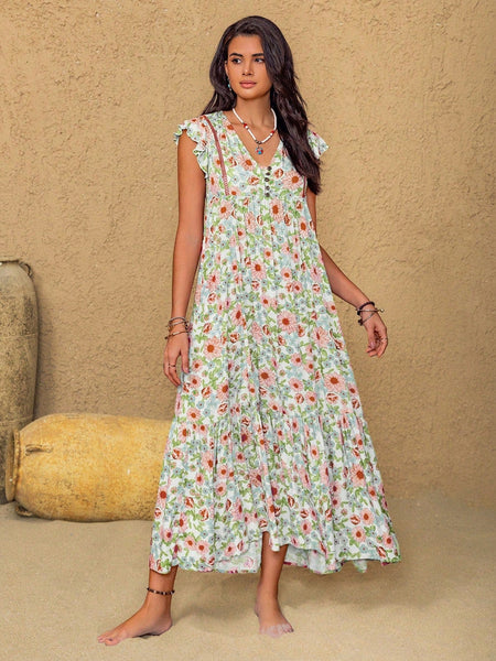 ELISSA Maxi Dress - Mint-Arabian Dresses- Boheme Junction