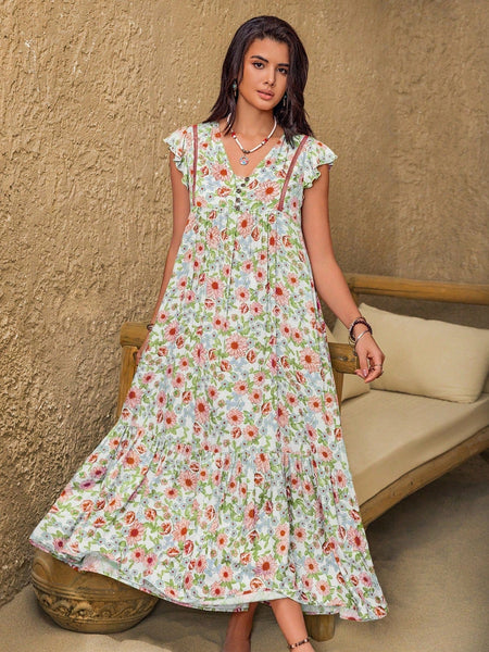 ELISSA Maxi Dress - Mint-Arabian Dresses- Boheme Junction