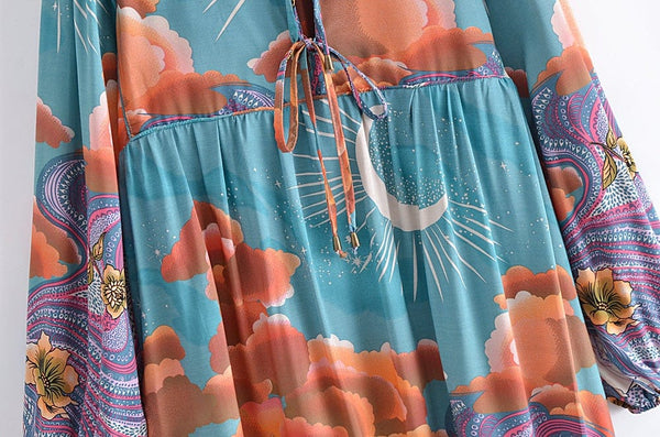 GALAXY Midi Dress - Green-dress- Boheme Junction