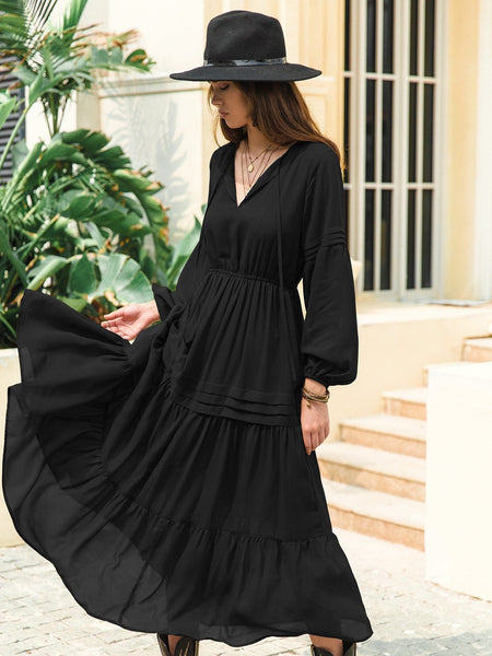 CLAIRE Maxi Dress - Black-Women Long Dresses- Boheme Junction