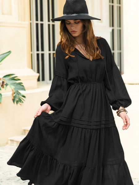 CLAIRE Maxi Dress - Black-Women Long Dresses- Boheme Junction