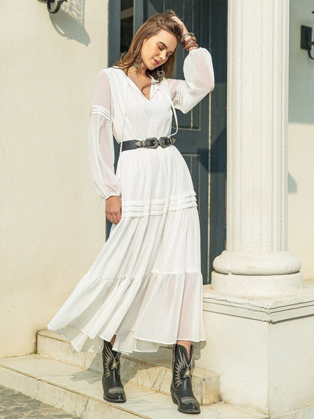 CLAIRE Maxi Dress - White-Women Long Dresses- Boheme Junction