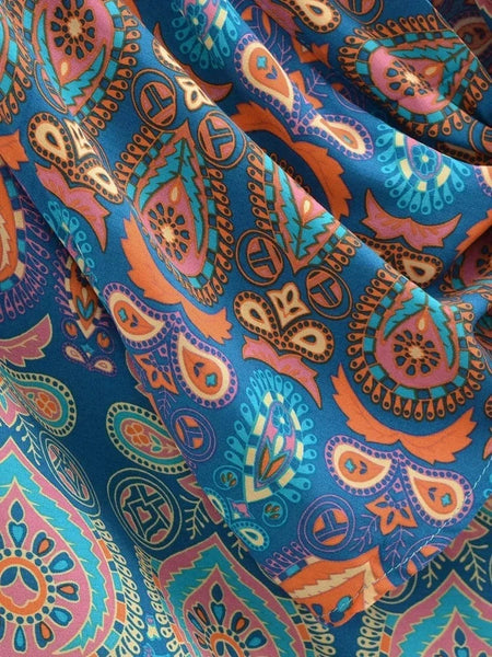IZZY Cropped Kimono - Light Blue-BOHEME JUNCTION- Boheme Junction