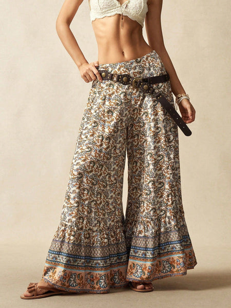 JAMIE Wide Leg Pants - Floral-Women Bottoms- Boheme Junction