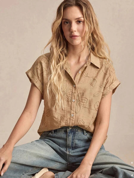 Boheme Junction Women Tops, Blouses & Tee JANE Top - Latte
