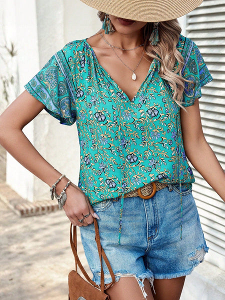 JOLIE Top - Green-Women Blouses- Boheme Junction